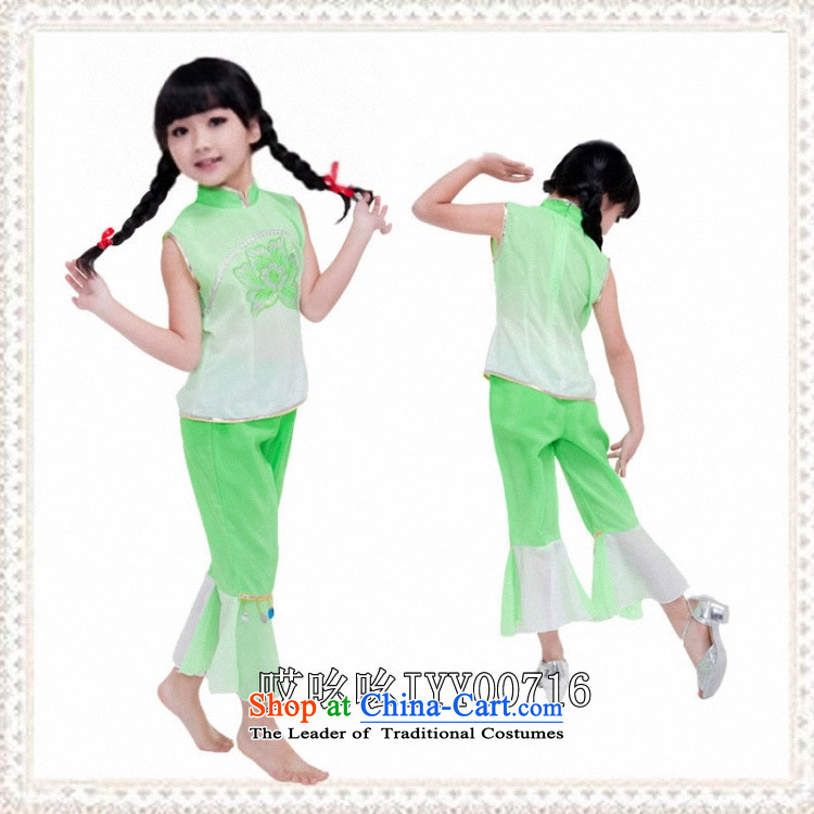 New Year's children victimized ethnic dance music and dance performances from clothing girls Dance Dance by Han Chinese early childhood services clothing light green 120cm photo, prices, brand platters! The elections are supplied in the national character of distribution, so action, buy now enjoy more preferential! As soon as possible.