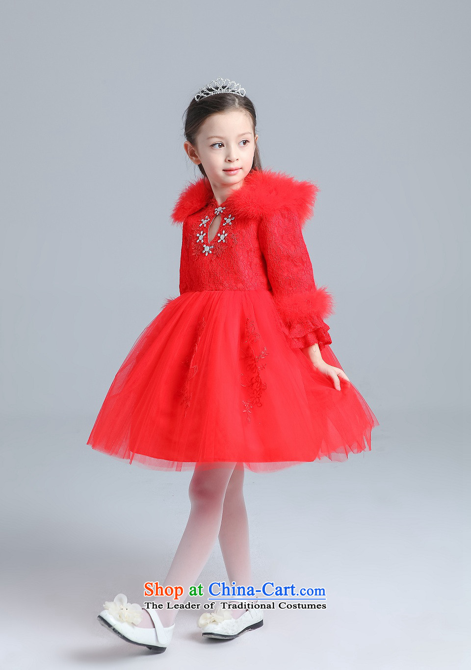M high state of 2015 winter Maomao collar Flower Girls dress children ironing drill princess skirt bon bon skirt dance skirt red 130 pictures, prices, brand platters! The elections are supplied in the national character of distribution, so action, buy now enjoy more preferential! As soon as possible.