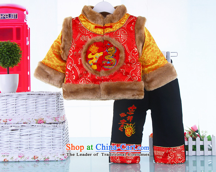 Tang Dynasty children boy New Year Two Kits 1-2-3-year-old infant winter coats baby cotton waffle pack red 100 pictures, prices, brand platters! The elections are supplied in the national character of distribution, so action, buy now enjoy more preferential! As soon as possible.