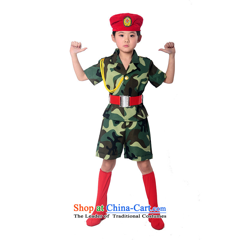 Uniformed kindergarten pupils children to boys and girls camouflage uniforms for children with military training will show service kit packaged 160cm, short skirts crown monkey , , , shopping on the Internet