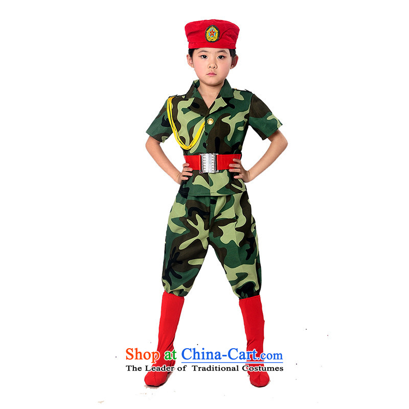 Uniformed kindergarten pupils children to boys and girls camouflage uniforms for children with military training will show service kit packaged 160cm, short skirts crown monkey , , , shopping on the Internet