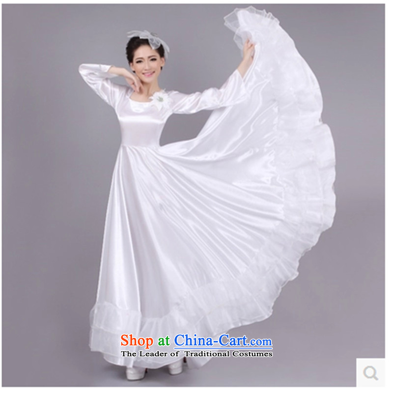 The new cultural dances yangko female chorus long skirt stage opening large Christian costumes of skirt 720 degrees XXXL, red crown monkey , , , shopping on the Internet