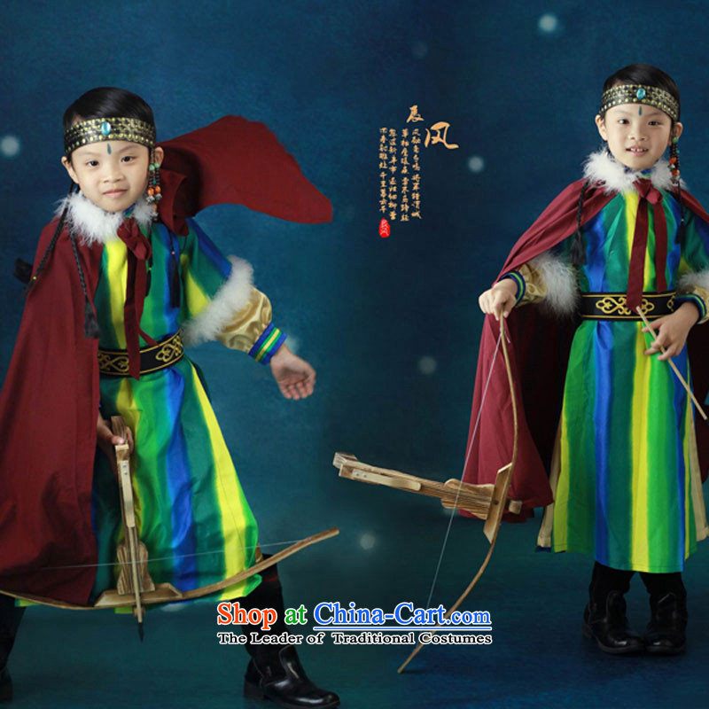 Children costume show apparel national costume e-packaged classical performances will dress 61 green leather adjustable package has been pressed 150cm, shopping on the Internet