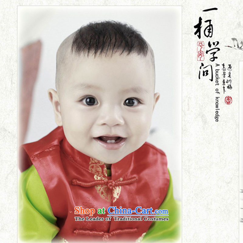 Child photography services photo building age boy photographed dress a bucket of Learning Kit male baby 140cm, red leather package has been pressed to online shopping