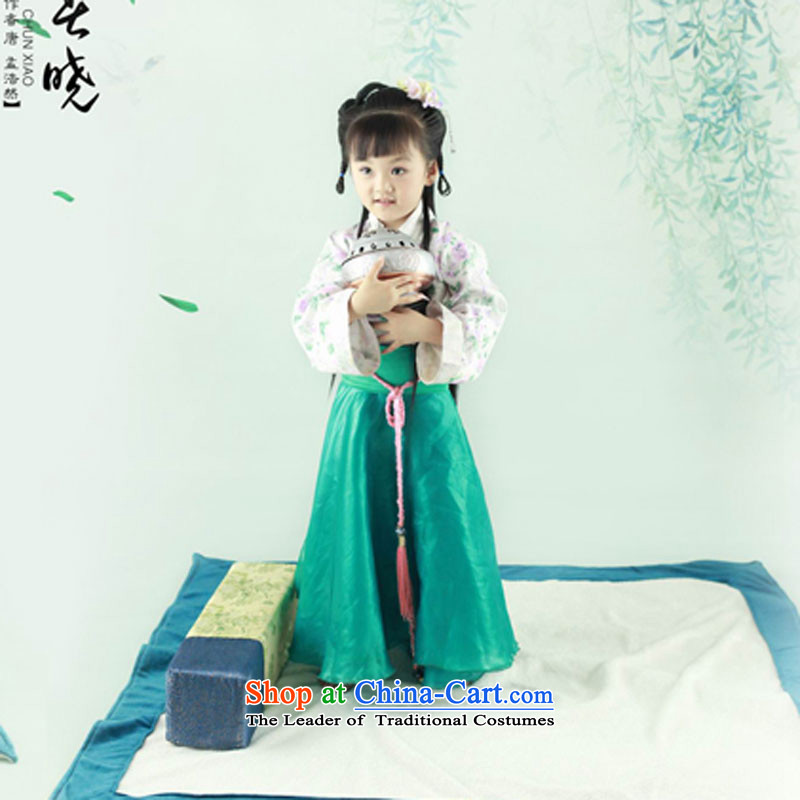 Children will start with the Chinese chun xiao baby Art Photography Kit Green Clothing Plus Head Ornaments 140cm, adjustable leather case package has been pressed shopping on the Internet