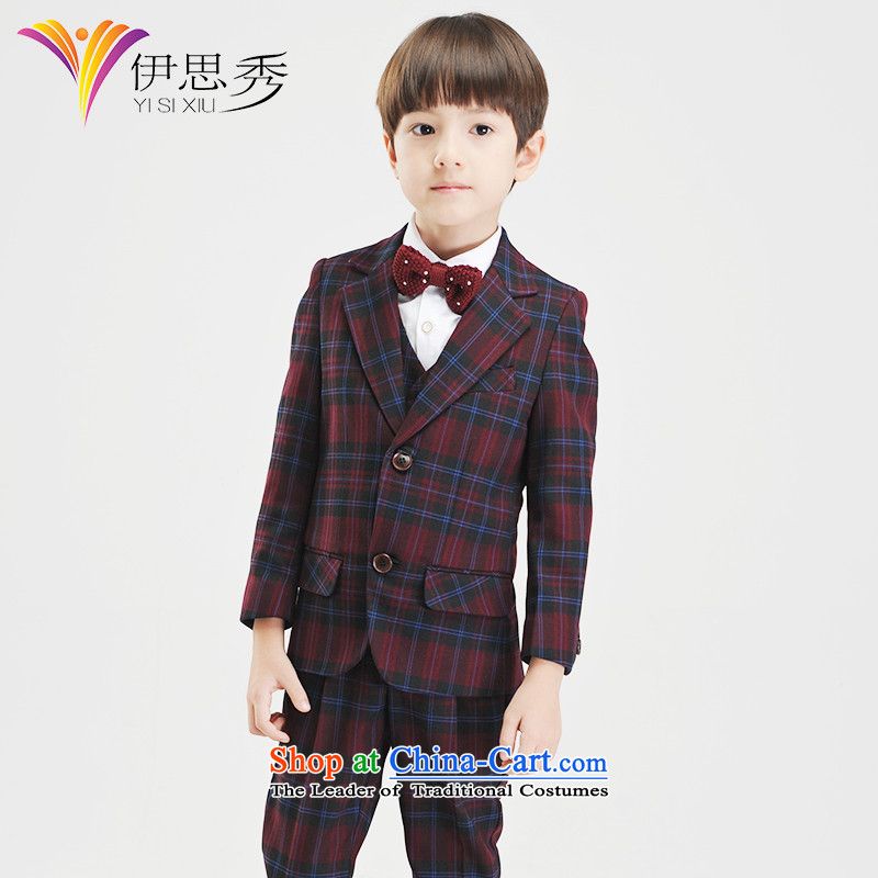 Miss Cyd autumn and winter league of new small boy suit kit children performances suits Flower Girls dress suit coats Y054 boys red grille 5 piece 160 51-soo (yisixiu) , , , shopping on the Internet
