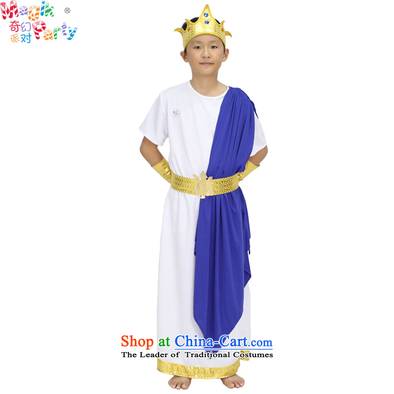 Fantasy to primary schools for boys and girls costumes Christmas party play dress masquerade role play God of the Sea and the sea of Southampton Southampton 145cm11-12 code, a party (magikparty) , , , shopping on the Internet