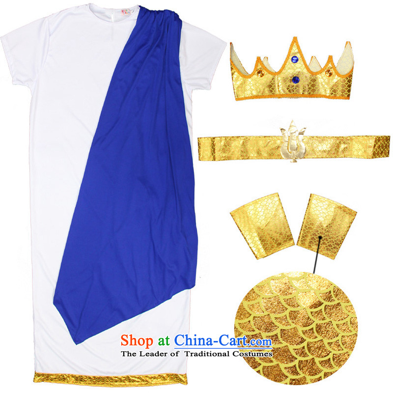 Fantasy to primary schools for boys and girls costumes Christmas party play dress masquerade role play God of the Sea and the sea of Southampton Southampton 145cm11-12 code, a party (magikparty) , , , shopping on the Internet
