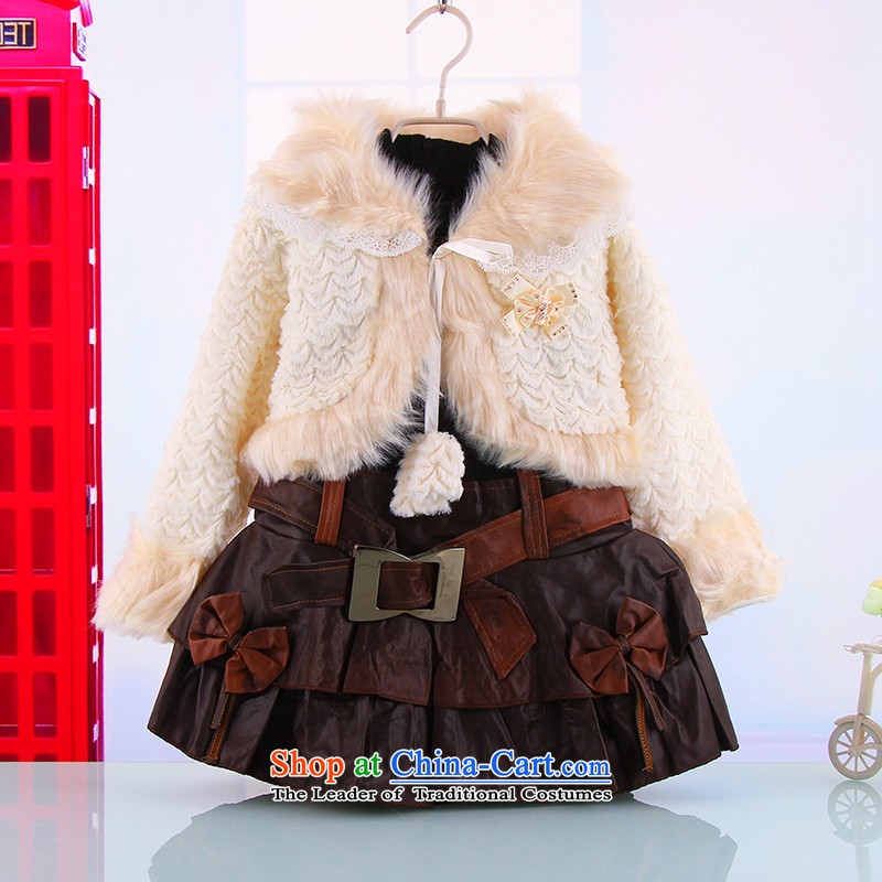 The autumn and winter, female babies outdoor warm thick two kits of female babies new girls Princess Van Small Kit skirt white 120 small and 798.9B in treasury securities Dodo xiaotuduoduo) , , , shopping on the Internet