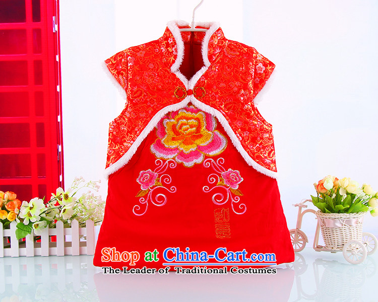 The new girls Tang dynasty warm qipao infant age set to celebrate the new year with warm clothing children's apparel for winter red 100 pictures, prices, brand platters! The elections are supplied in the national character of distribution, so action, buy now enjoy more preferential! As soon as possible.