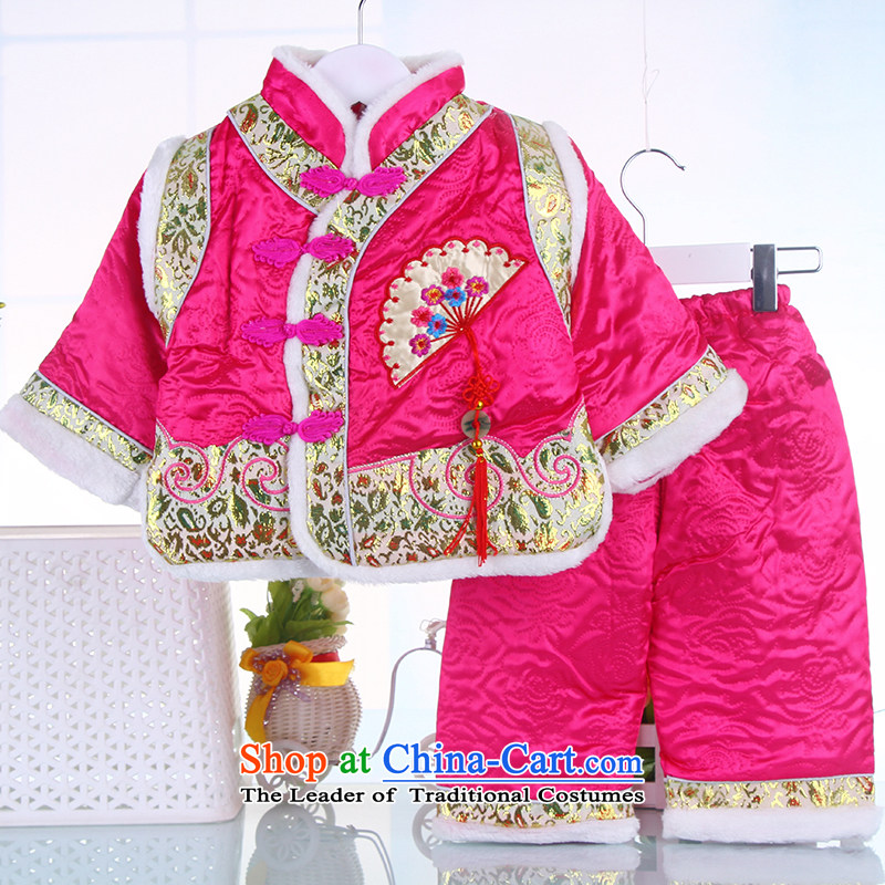 The autumn and winter new Tang Dynasty Package children 0-1-2 half-year-old child baby package your baby birthday dress age Tang Red 90cm 90 small and a lot of red (xiaotuduoduo) , , , shopping on the Internet