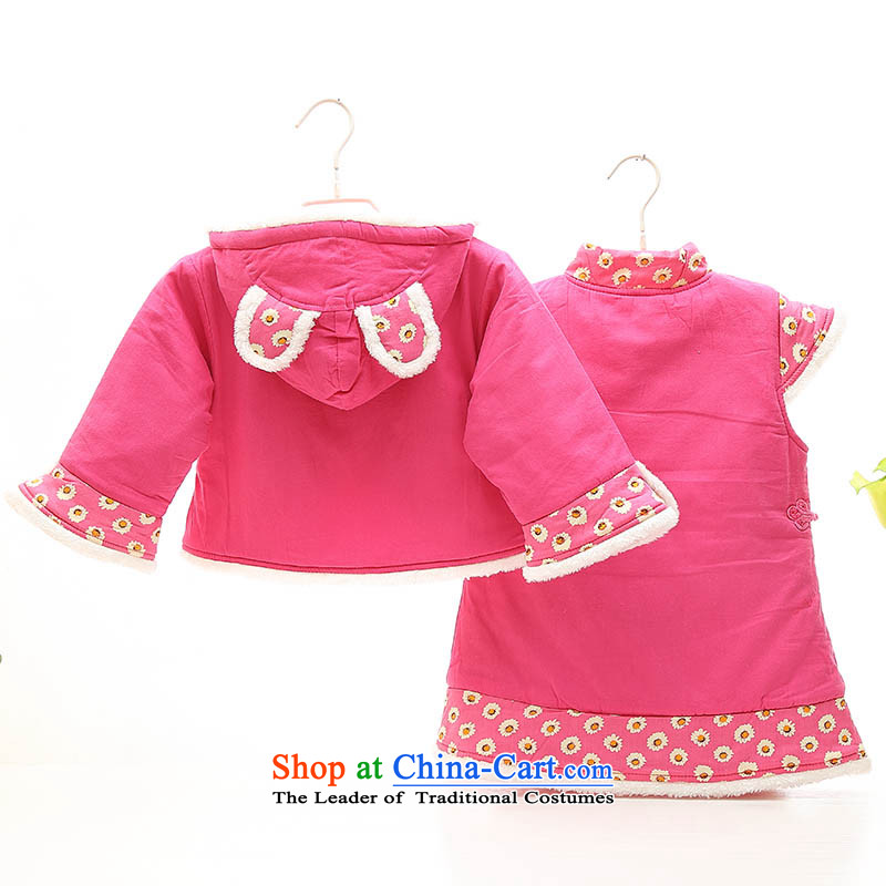 New Year Girls Tang dynasty qipao ãþòâ winter jackets with 0-1-2-3-4 baby-year-old female babies thick winter clothes Winter celebration of child care red 110, and fish fox shopping on the Internet has been pressed.