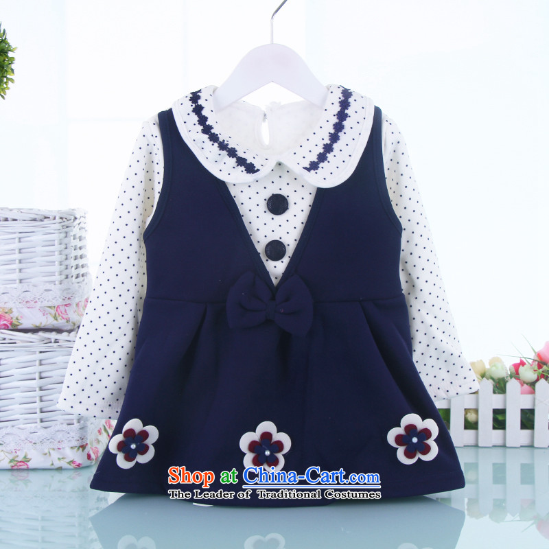The baby girl dresses baby skirts autumn and winter female children's wear long-sleeved skirts reinsert pure cotton lint-free princess skirts 8043 plus rose 110 Bunnies Dodo xiaotuduoduo) , , , shopping on the Internet