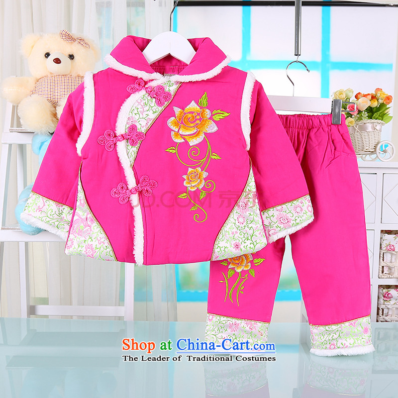 Autumn and Winter load boy children Tang Dynasty Tang Kit female babies aged 100 infants under the age dress uniform cotton coat New Year with pink 80_80_