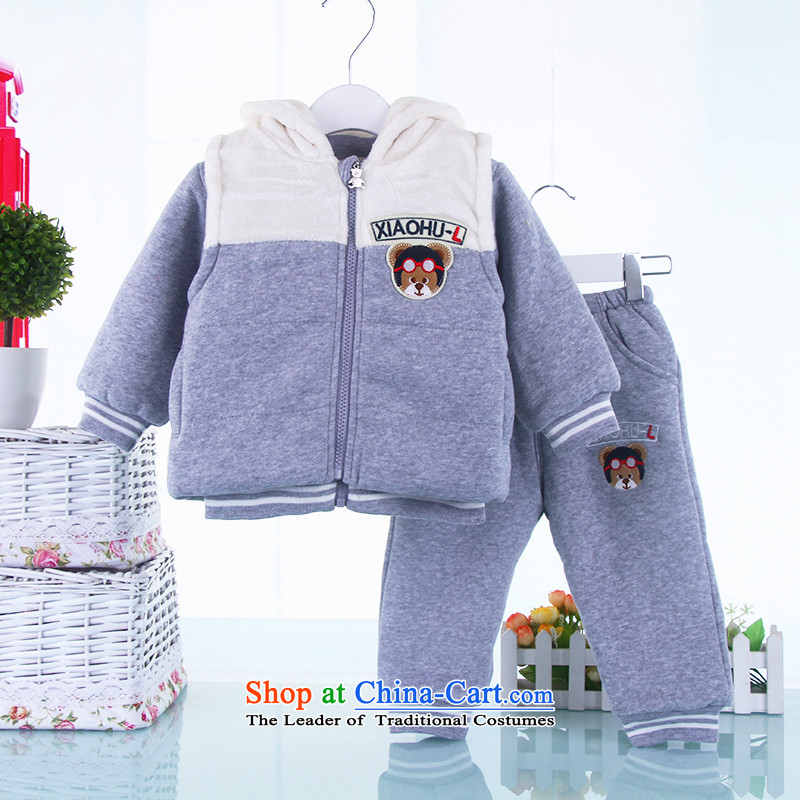 Children's wear boys and girls children's wear winter clothing children thick three kit baby casual clothes for autumn and winter, aged red 100cm(100cm), 0-1-2-3 point of rabbit shopping on the Internet has been pressed.