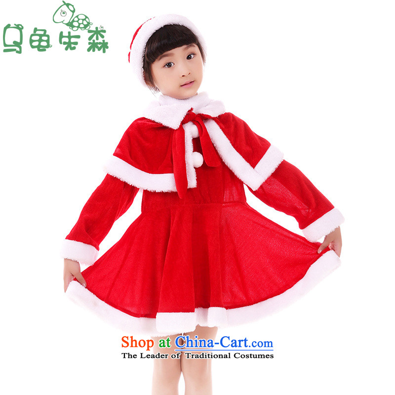 Turtle first sum Christmas Services Christmas clothing loveâ clothing fashions little girl children kit red 150cm