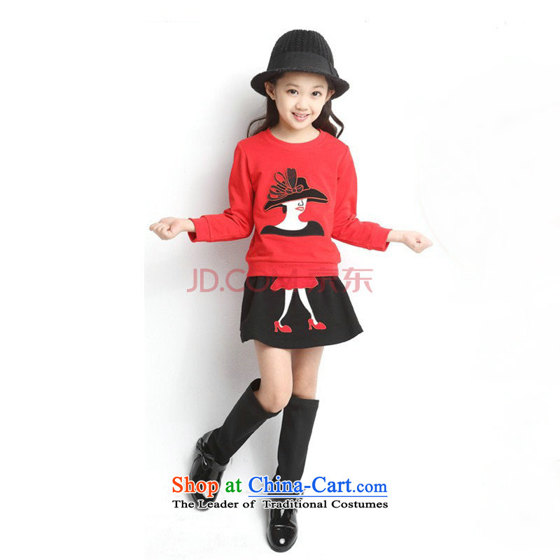 Children's wear girls spring and autumn Kit 2015 child baby princess Skirts 2 piece girls skirts will show a red thick winter, serving 150 yard recommendations Beverly Yan 140cm, height , , , shopping on the Internet