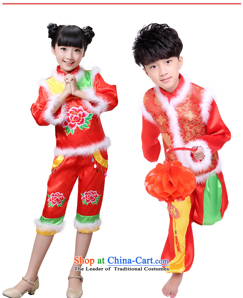 On New Year's Day Christmas children costumes to boys and girls national jubilation macrame festival performances yangko winter clothing male red 150 dance picture, prices, brand platters! The elections are supplied in the national character of distribution, so action, buy now enjoy more preferential! As soon as possible.