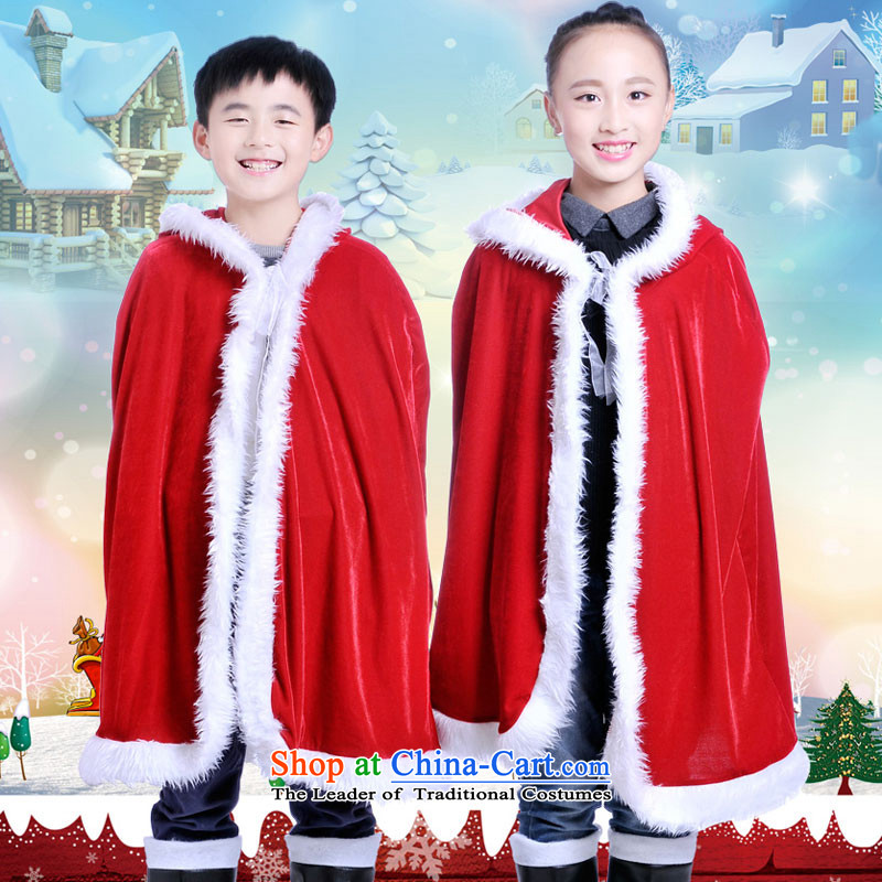 Christmas clothing adult and children's Christmas service men and women clothes dressed mantle Santa Claus will kim hung160cm-180 scouring pads