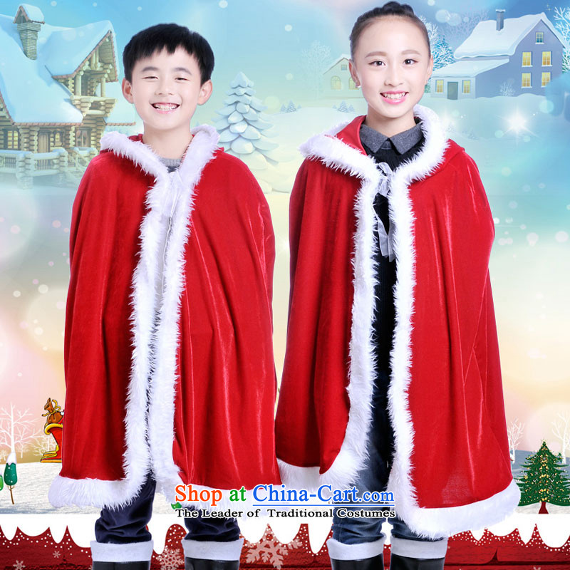 Christmas clothing adult and children's Christmas service men and women clothes dressed mantle Santa Claus will adjust red velvet 160cm-180, Kim leather case package has been pressed shopping on the Internet