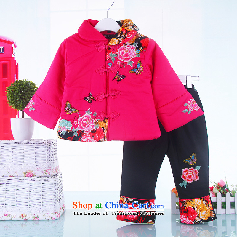 New female child baby basket cuhk clothing plus extra thick winter clothing 2-3-4-5 lint-free-year-old baby Tang dynasty out services 120 small and a lot of red (xiaotuduoduo) , , , shopping on the Internet