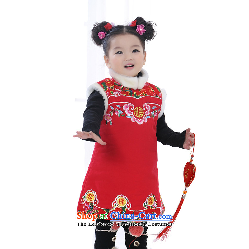 Natural children childhood qipao girls autumn and winter cheongsam dress folder Tang Dynasty Show cotton robe with chinese red petticoat 100 natural childhood shopping on the Internet has been pressed.