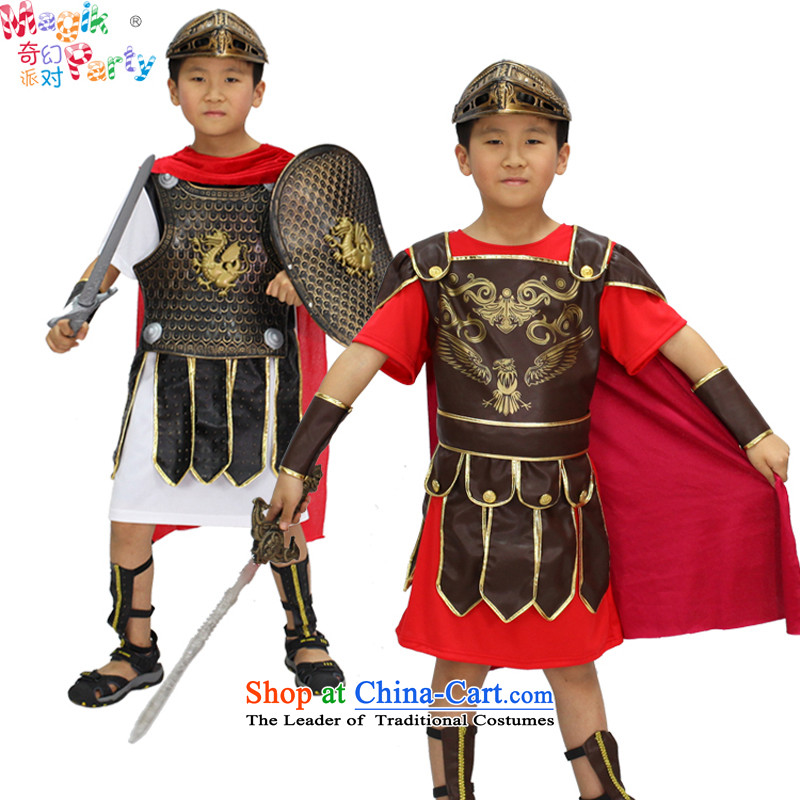 Fantasy to primary schools for boys and girls costumes birthday party Game Services Role Play costumes Roman gladiator fighters serving red brown) - no armour and helmet 150cm11-12 code, a party (magikparty) , , , shopping on the Internet