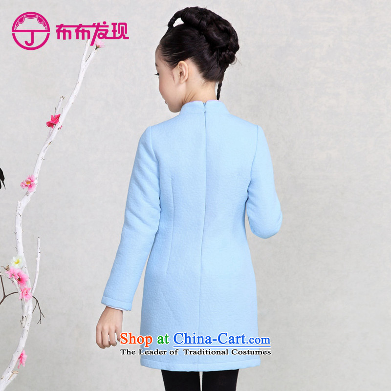 The Burkina found 2015 autumn and winter new children's wear girls cotton qipao China wind cotton long-sleeved CUHK child folders cheongsam dress 34505871 , Code 160 blue cloth found JOY (DISCOVERY) , , , shopping on the Internet