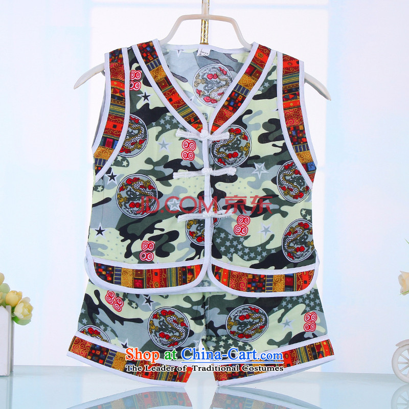 2015 cool and comfortable soft baby boy children Tang Dynasty Package Chinese children vest Kit 4517 White 90
