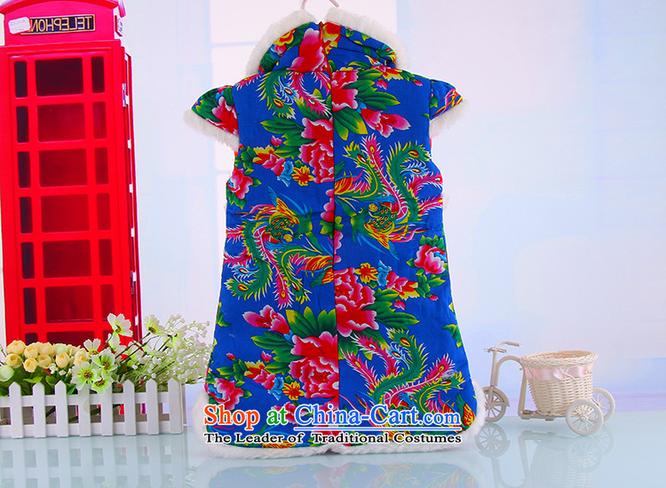 Winter girls new warm thick Tang dynasty qipao girls winter clothing to spend the New Year National qipao 6198 Blue 120 pictures, prices, brand platters! The elections are supplied in the national character of distribution, so action, buy now enjoy more preferential! As soon as possible.