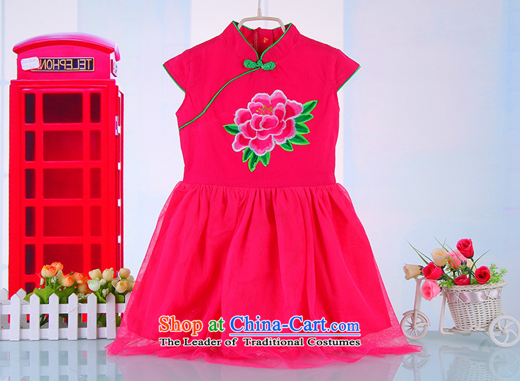 2015 China wind girls qipao BABY CHILDREN Tang dynasty princess cotton yarn skirt guzheng performances dress spring and summer 4685th rose 130 pictures, prices, brand platters! The elections are supplied in the national character of distribution, so action, buy now enjoy more preferential! As soon as possible.