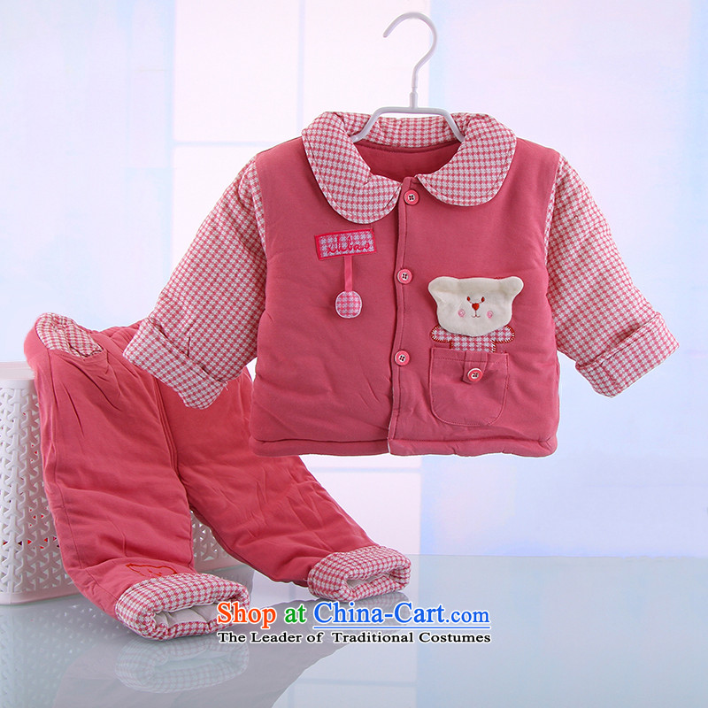 2015 Autumn and winter infant bb baby infant ?ta cotton coat cartoon out serving thick jackets with 0-1 year old Red?90cm