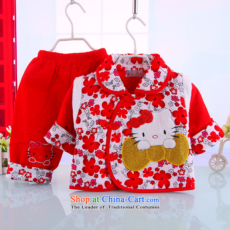 The baby girl Tang dynasty fall inside the shirt thoroughly New Year Tang Dynasty Infant Garment children aged 0-1-2-3 week winter robe burgandy 73cm, al-and shopping on the Internet has been pressed.