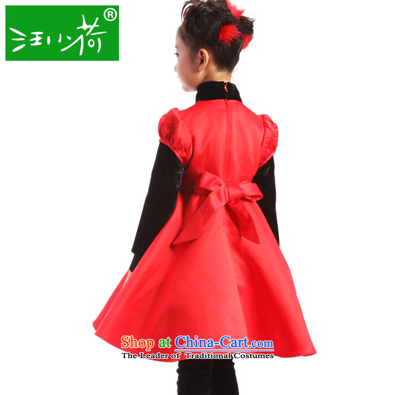 I should be grateful if you would have little girls Wang Chun, show dress W2329K 140/136-145cm/, Wang i should be grateful if you would have the red small shopping on the Internet has been pressed.