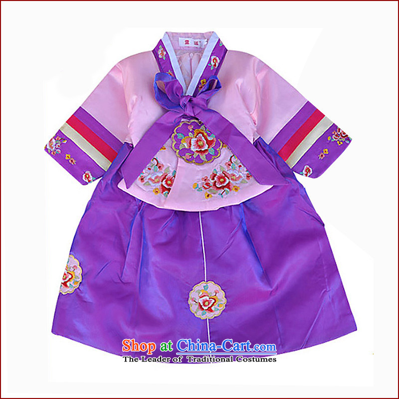 Children AWAY FROM CHILDREN'S HANBOK winter ethnic girls hanbok tang with two-piece jovial festive Show Services 3108 purple?3 code