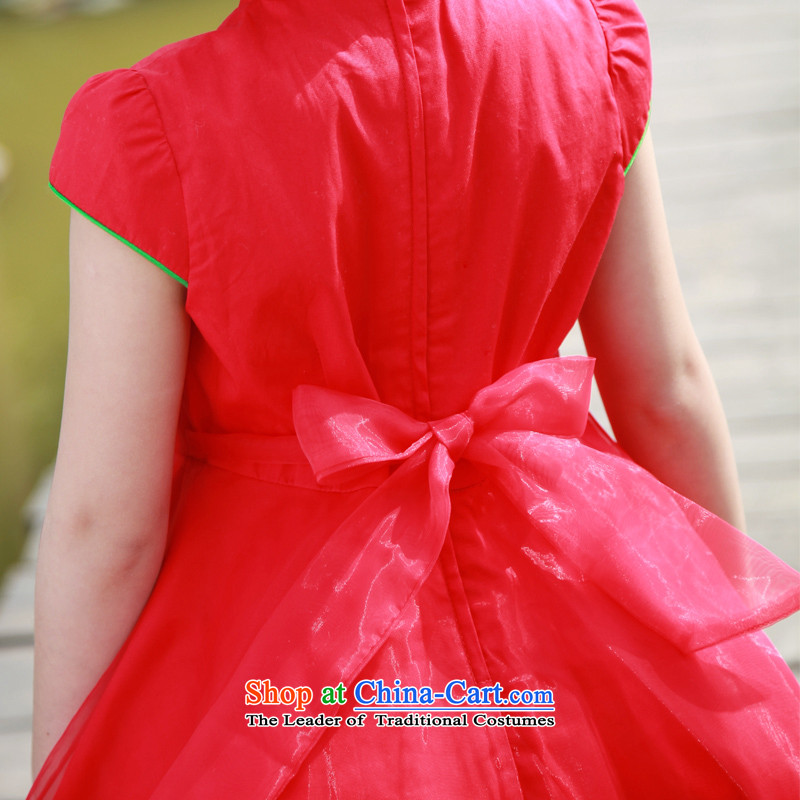 I should be grateful if you would have little girls Wang summer dress suits dress W2289B 110/95-105cm/, Wang i should be grateful if you would have the red small shopping on the Internet has been pressed.