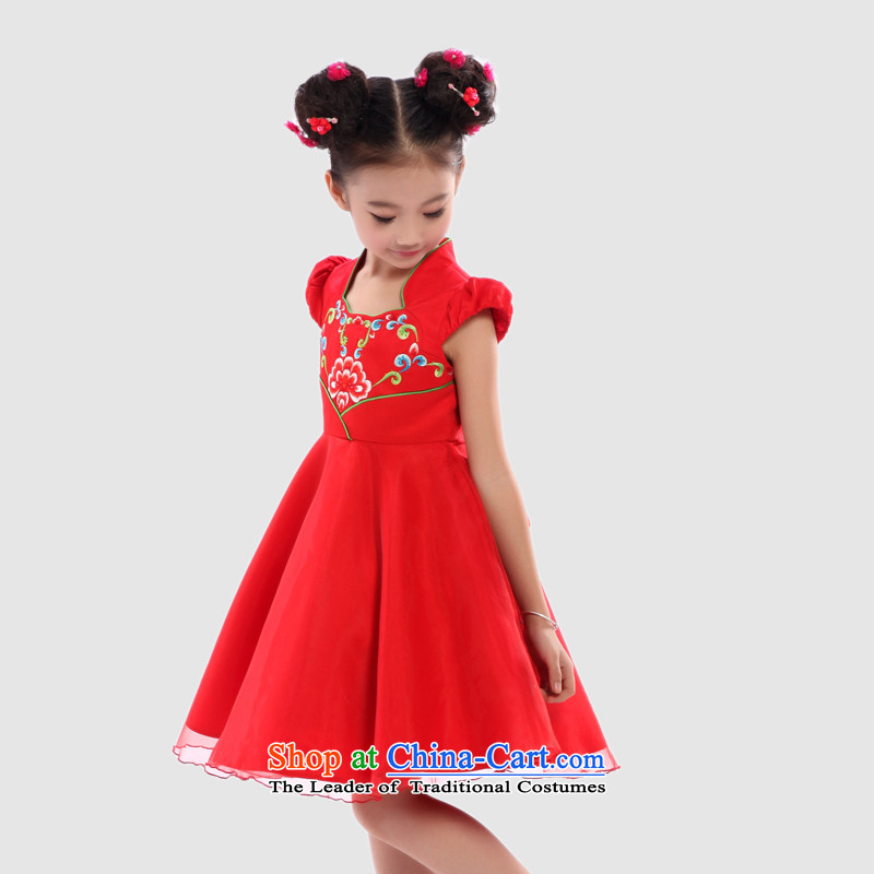 I should be grateful if you would have little girls Wang summer western dress dresses W3229S 115/106-115cm/, Wang i should be grateful if you would have the red small shopping on the Internet has been pressed.