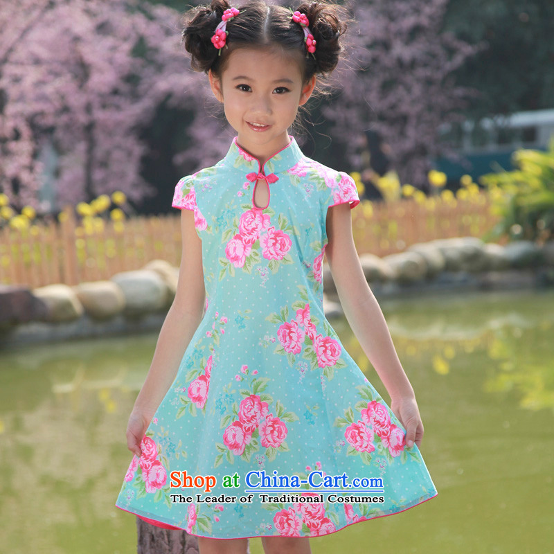 I should be grateful if you would have little girls Wang Xia concert dresses, floral 115_106-115cm_ W2239Y