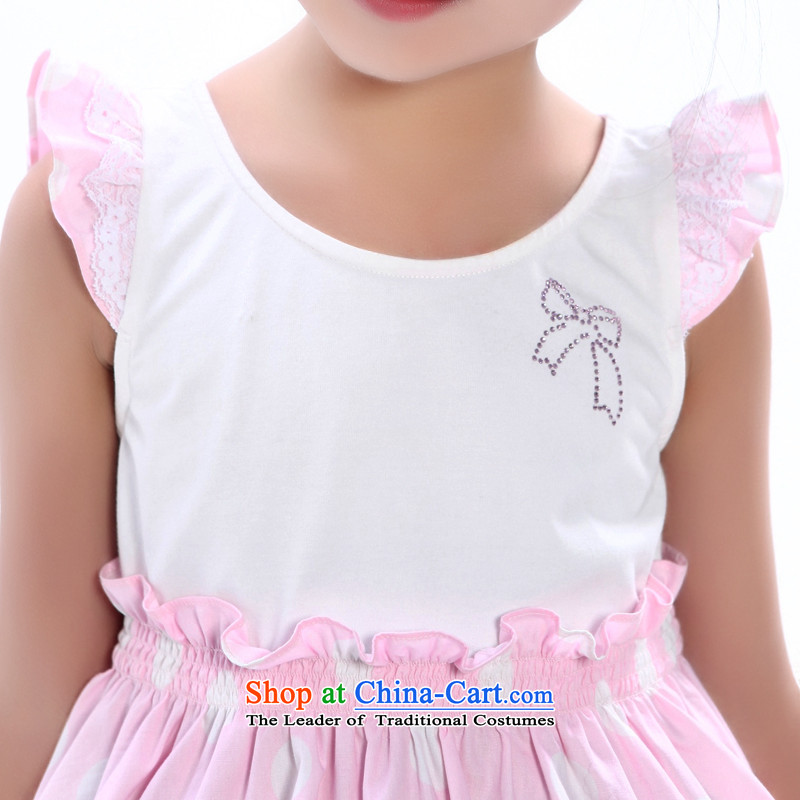 I should be grateful if you would have the leisure of Wang small girls summer pure cotton round-neck collar vest skirt W3299A powders 150/146-155cm/, white Wang Xiaoyan.... I should be grateful if you would have the Internet shopping