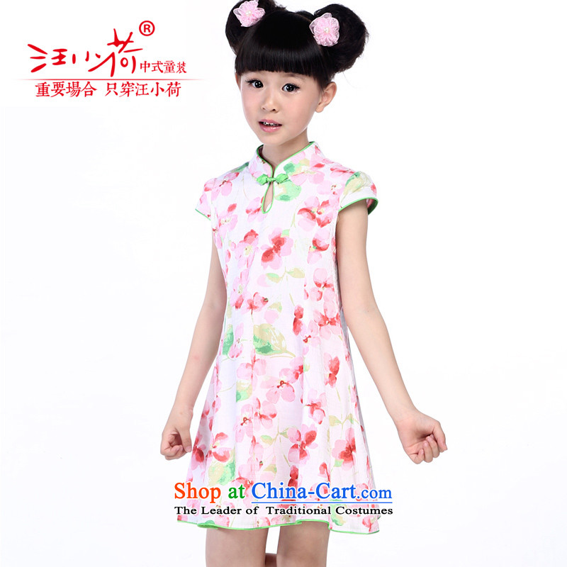 I should be grateful if you would have the girl children's wear Wang Xiaoyan cheongsam dress X3289B pure cotton jacquard?120_116-125cm_ small