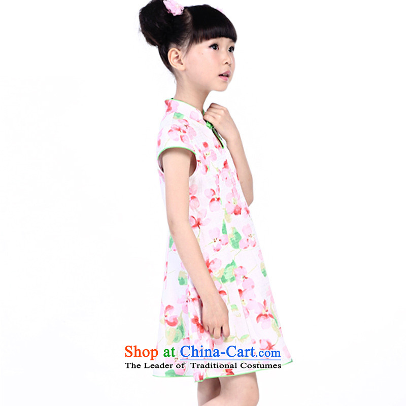 I should be grateful if you would have the girl children's wear Wang Xiaoyan cheongsam dress X3289B pure cotton jacquard 120/116-125cm/, small Wang small lotus , , , shopping on the Internet