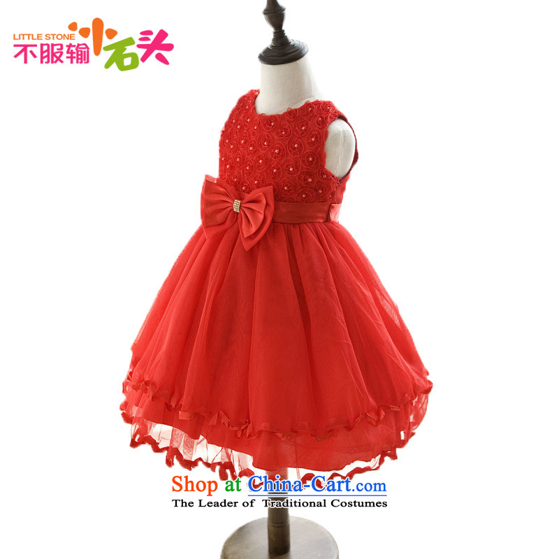 Small stone chungam girls Spring New Product irrepressible temperament dress skirt Flower Girls skirt sweet little princess yarn flower B226 red 150 (recommended height 140-150), Chungam tiny stones , , , shopping on the Internet
