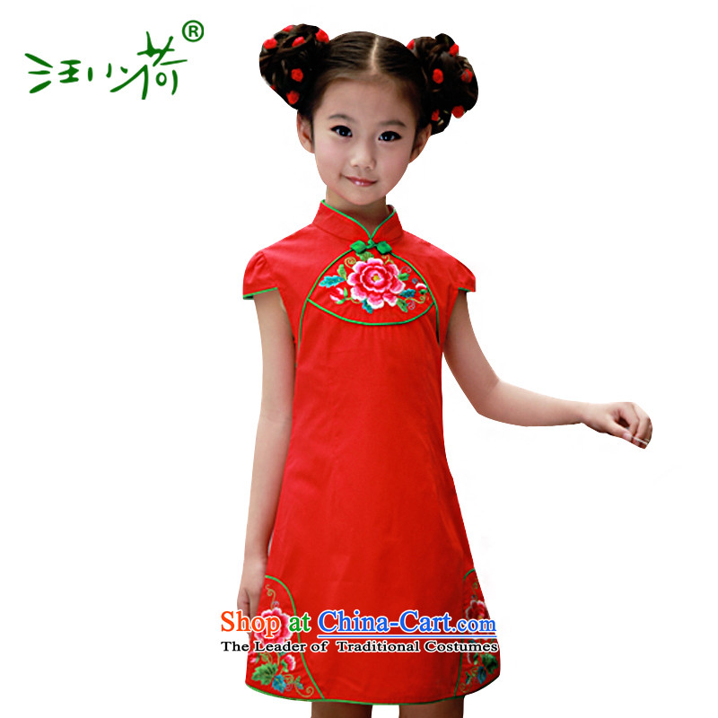 I should be grateful if you would have little girls Wang qipao summer will raise 150_146-155cm_ W2289A