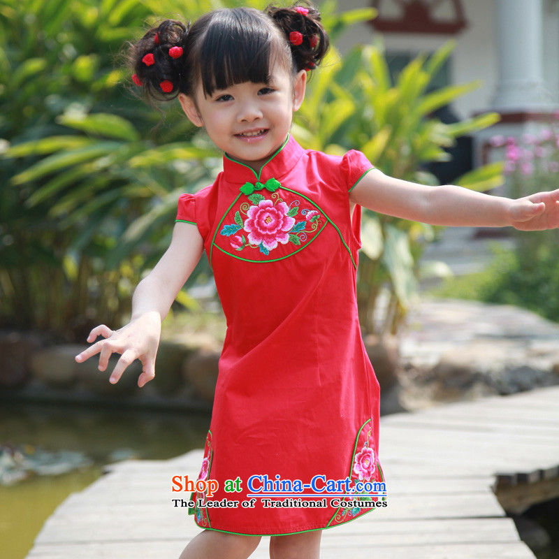 I should be grateful if you would have little girls Wang qipao summer will raise 150/146-155cm/, W2289A Wang small lotus , , , shopping on the Internet