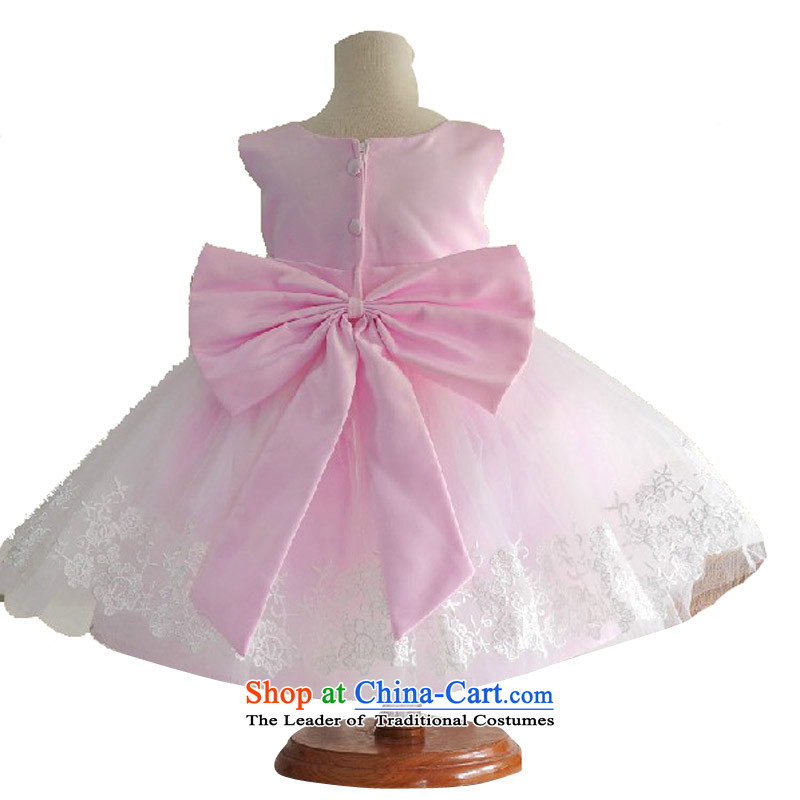 Adjustable leather case package girls dresses Flower Girls dress Pink Pink 140cm, bow tie-leather case package has been pressed shopping on the Internet