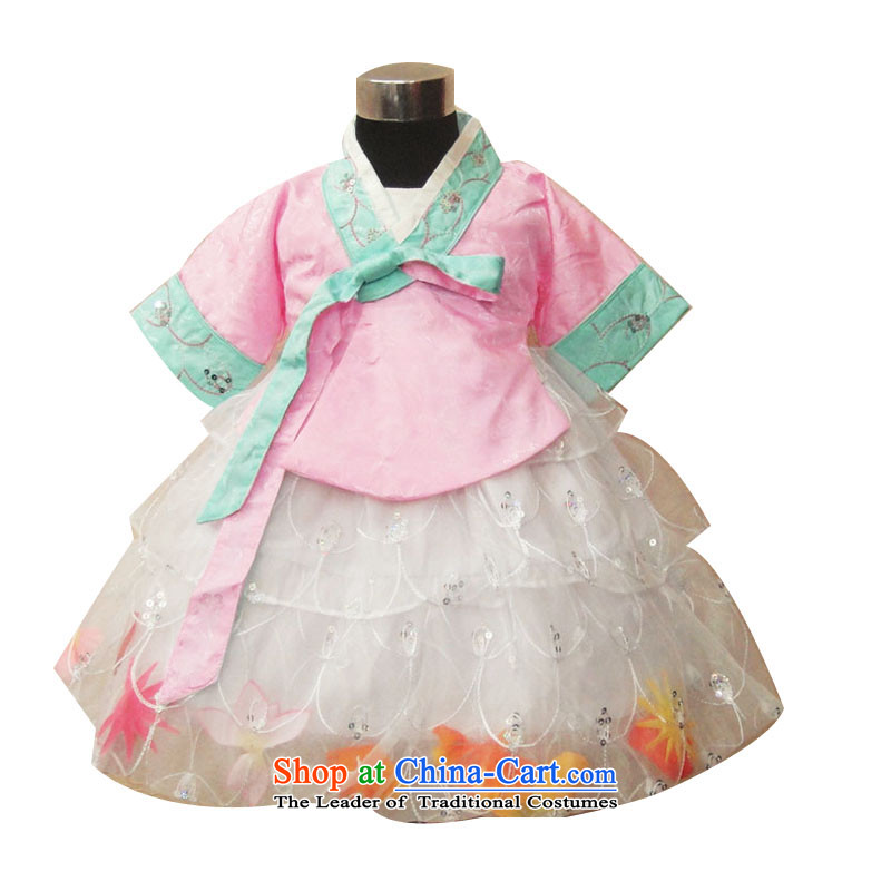 Adjustable leather case package for summer girls princess skirt dress children wedding dress will pink 120cm