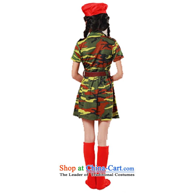 Adjustable leather case package will female uniform child camouflage uniforms wearing army green 140cm, choral adjustable leather case package has been pressed shopping on the Internet
