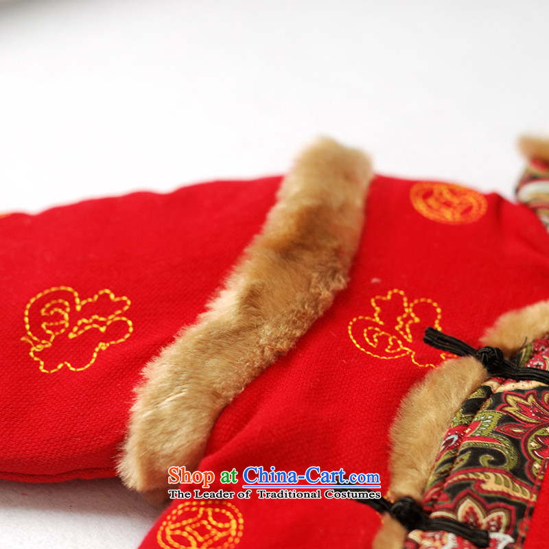Child Lok Wei new winter clothing boys need on well field embroidery thick cotton robe Tang Dynasty 3-Piece Set New year red 110, children's apparel auspicious Lok Wei (tonglehui) , , , shopping on the Internet