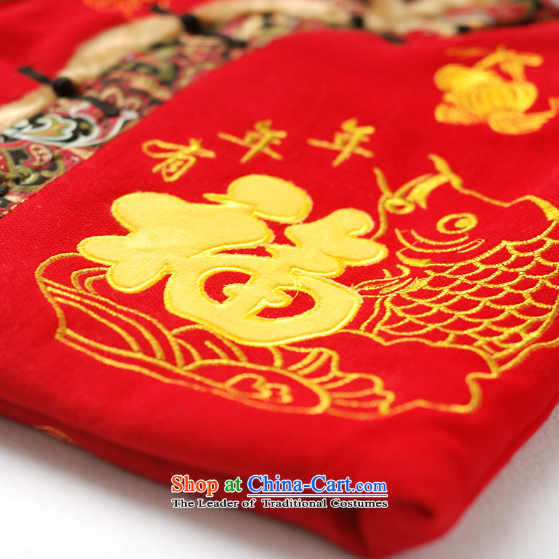 Child Lok Wei new winter clothing boys need on well field embroidery thick cotton robe Tang Dynasty 3-Piece Set New year red 110, children's apparel auspicious Lok Wei (tonglehui) , , , shopping on the Internet
