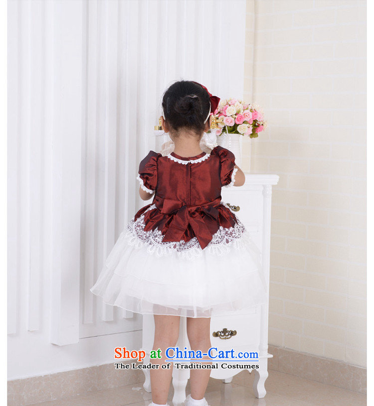 Bathing in the staff of the estates lace bubble cuff wine red Palace Chiu girls children's wear Flower Girls dress children dress skirt princess skirt bon bon skirt wine red 150cm photo, prices, brand platters! The elections are supplied in the national character of distribution, so action, buy now enjoy more preferential! As soon as possible.